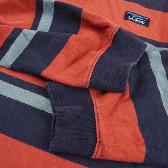 LL Bean Traditional Fit Vintage Soft Rugby Striped Long Sleeve Polo XL Tall - Picture 8 of 12